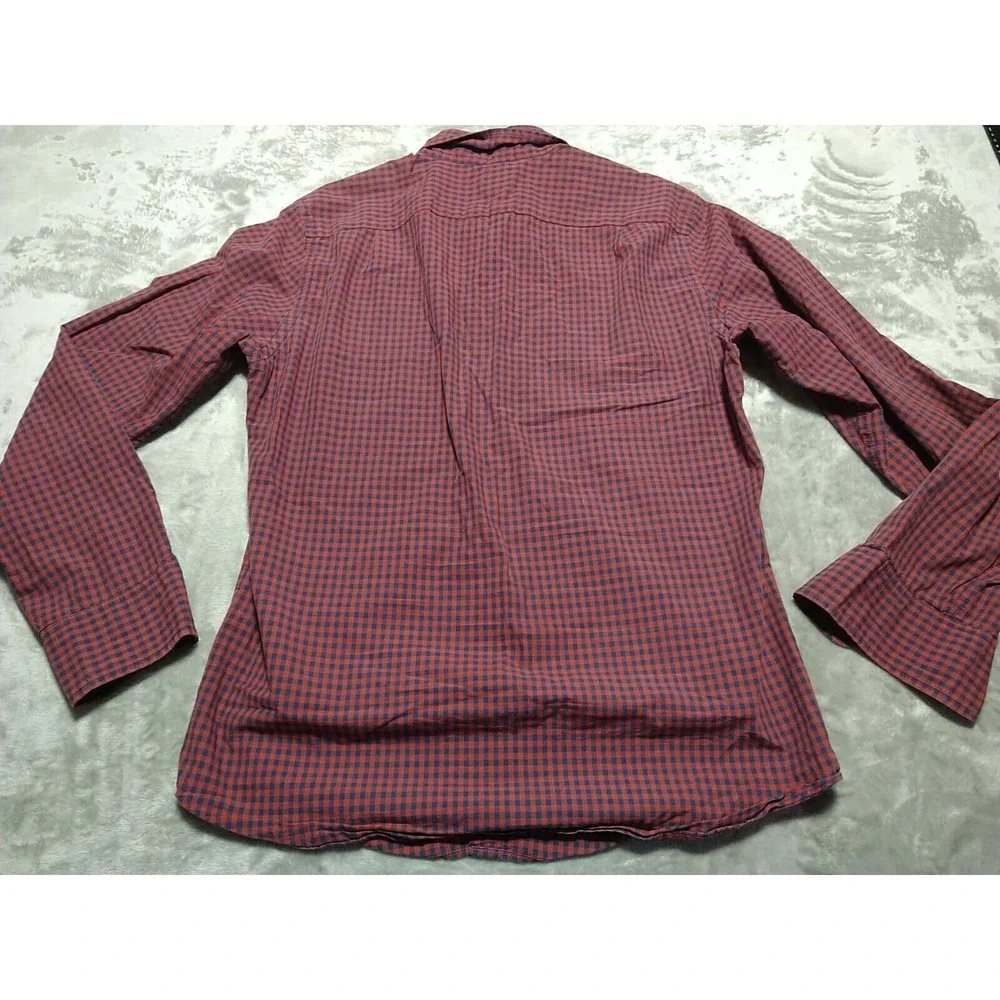 J. Crew Shirt Men M Slim Red Plaid Classic‎ Button Up Long Sleeve Preppy